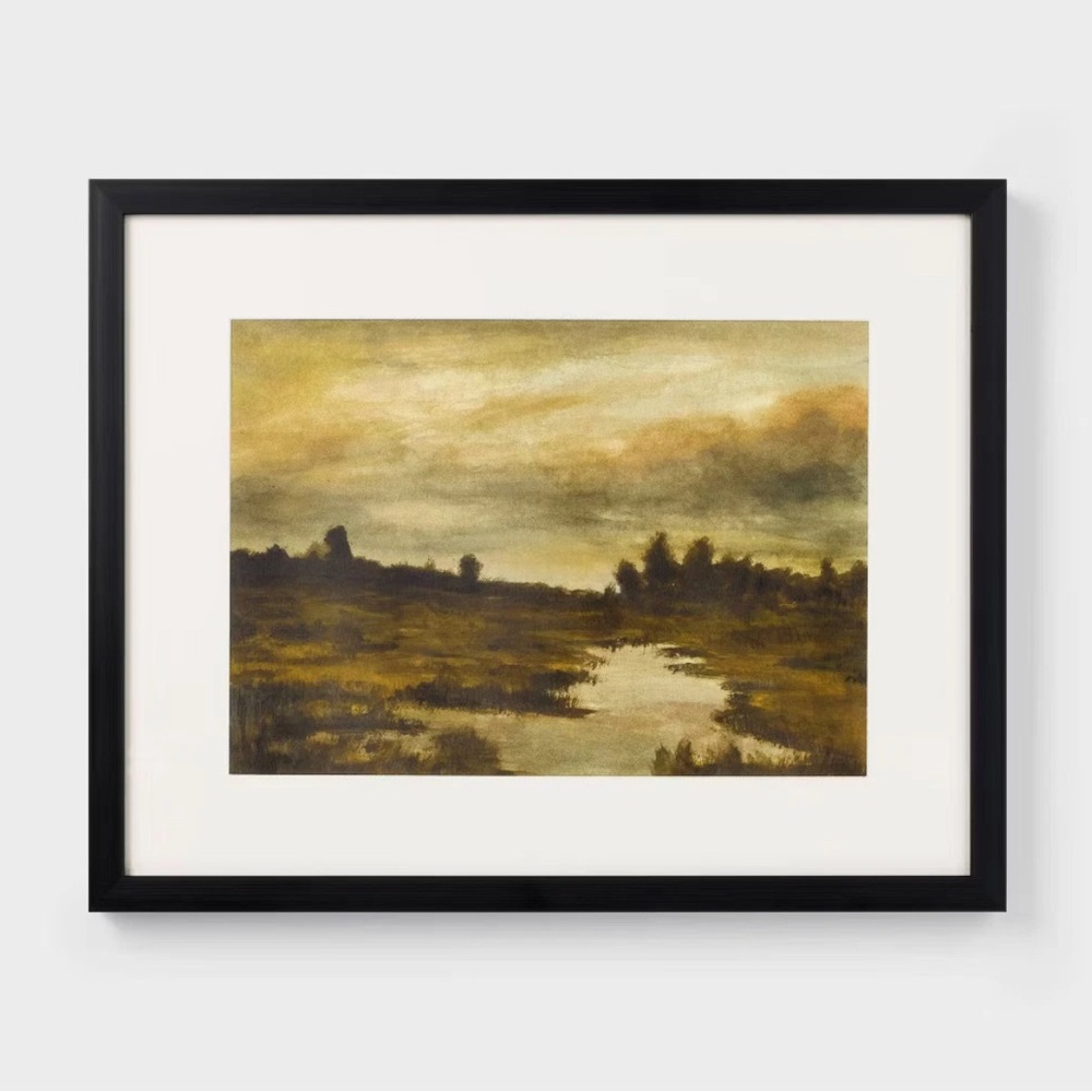 20”x16” Framed Marshland at Dusk Wall Art- Threshold designed by Studio McGee